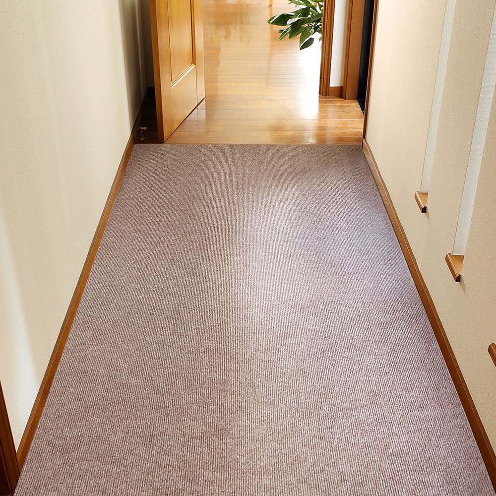 廊下カーペット ロングマット ピタロ ベージュ 90×600 【直送品】 返品・キャンセル・他商品と同時購入は不可