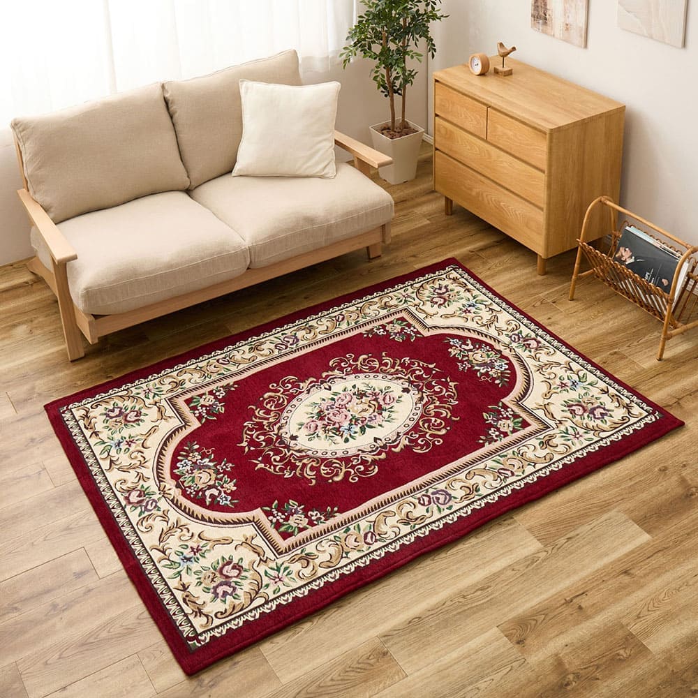ダミニ RE 130X190 #22004_厚手 レッド 【直送品】 返品・キャンセル・他商品と同時購入は不可