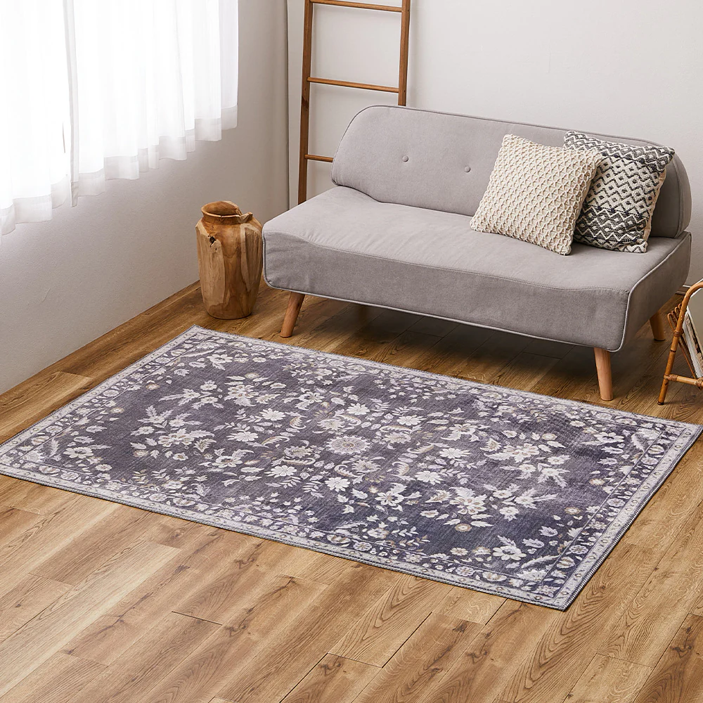ソフトフランネルラグ レーナ 130×190cm グレー 【直送品】 返品・キャンセル・他商品と同時購入は不可