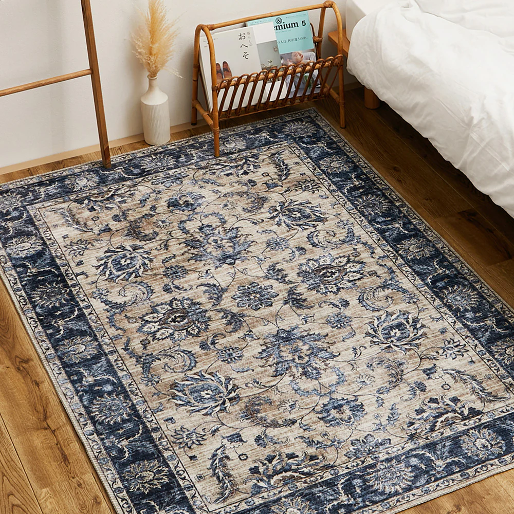 ソフトフランネルラグ ハーマル 190×240cm ネイビー 【直送品】 返品・キャンセル・他商品と同時購入は不可