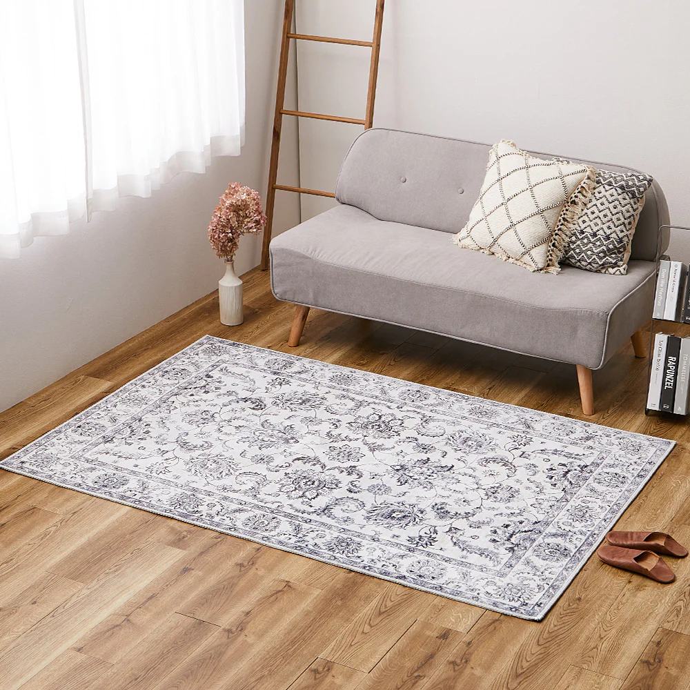 ソフトフランネルラグ ハーマル 130×190cm グレー 【直送品】 返品・キャンセル・他商品と同時購入は不可