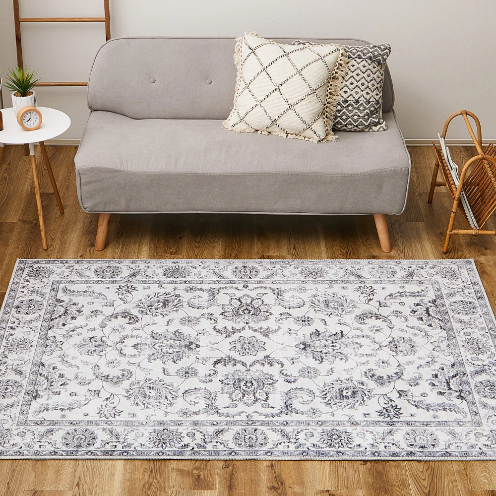 ソフトフランネルラグ ハーマル 190×190cm グレー 【直送品】 返品・キャンセル・他商品と同時購入は不可