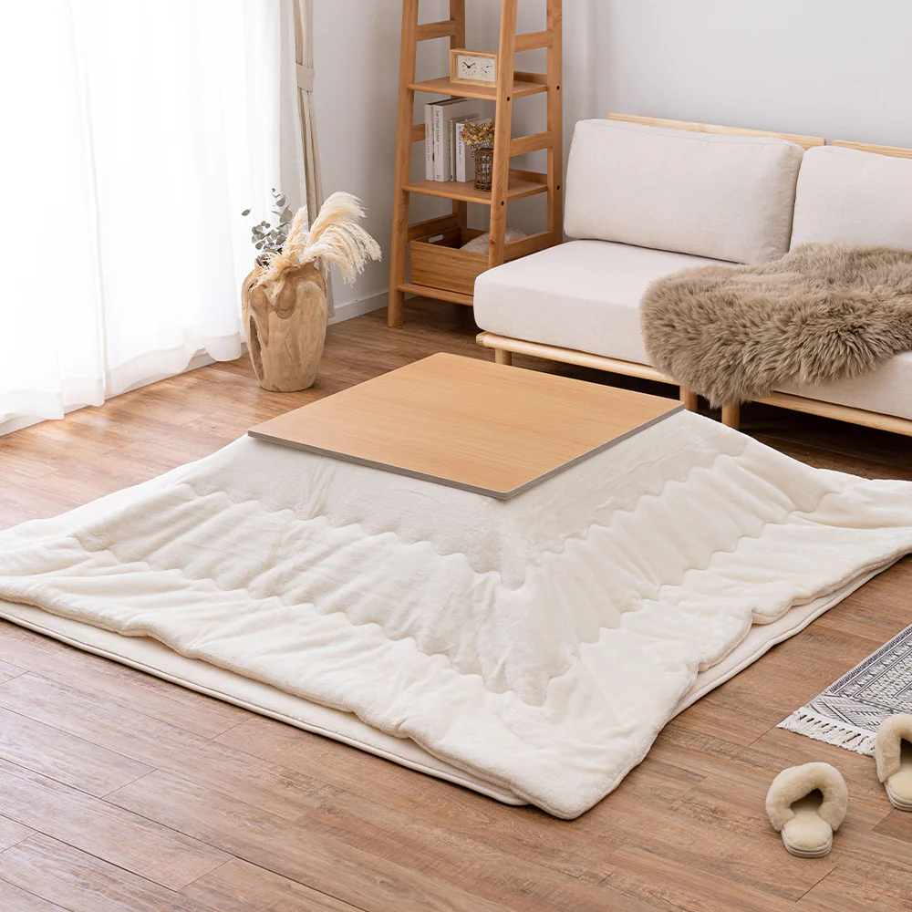 メレンゲタッチのこたつ掛けふとん アイボリー170x170 【直送品】 返品・キャンセル・他商品と同時購入は不可