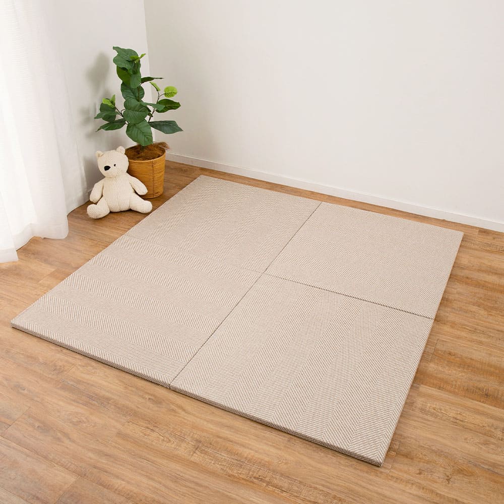 ファブリック置き畳 ボーナ 同色6枚組 BR 82×82×2.5cm 【直送品】 返品・キャンセル・他商品と同時購入は不可