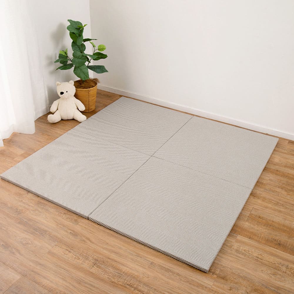 ファブリック置き畳 ボーナ 同色9枚組 GY 82×82×2.5cm 【直送品】 返品・キャンセル・他商品と同時購入は不可