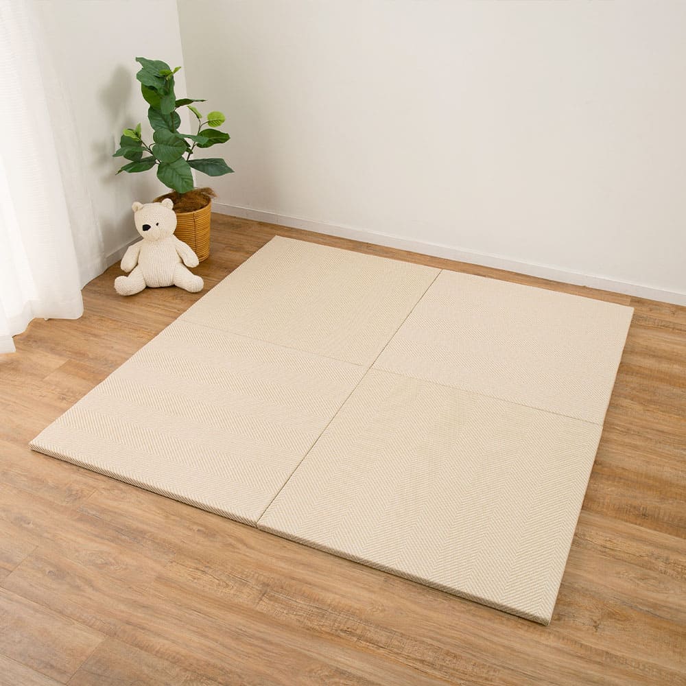 ファブリック置き畳 ボーナ 同色12枚組 BE 82×82×2.5cm 【直送品】 返品・キャンセル・他商品と同時購入は不可