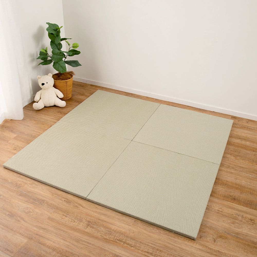 ファブリック置き畳 ボーナ 同色12枚組 GR 82×82×2.5cm 【直送品】 返品・キャンセル・他商品と同時購入は不可