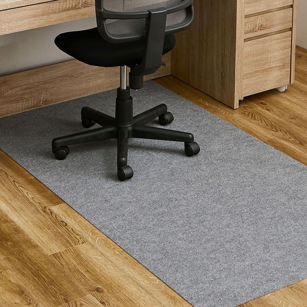 吸着チェアマット 滑りにくい フリーカット グレー 90×180 【直送品】 返品・キャンセル・他商品と同時購入は不可