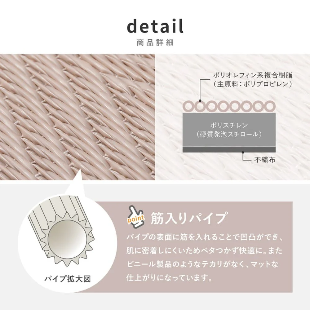 水拭きできる い草風置き畳 市松模様 ライトグリーン 6枚組  【直送品】 返品・キャンセル・他商品と同時購入は不可 - Image 9