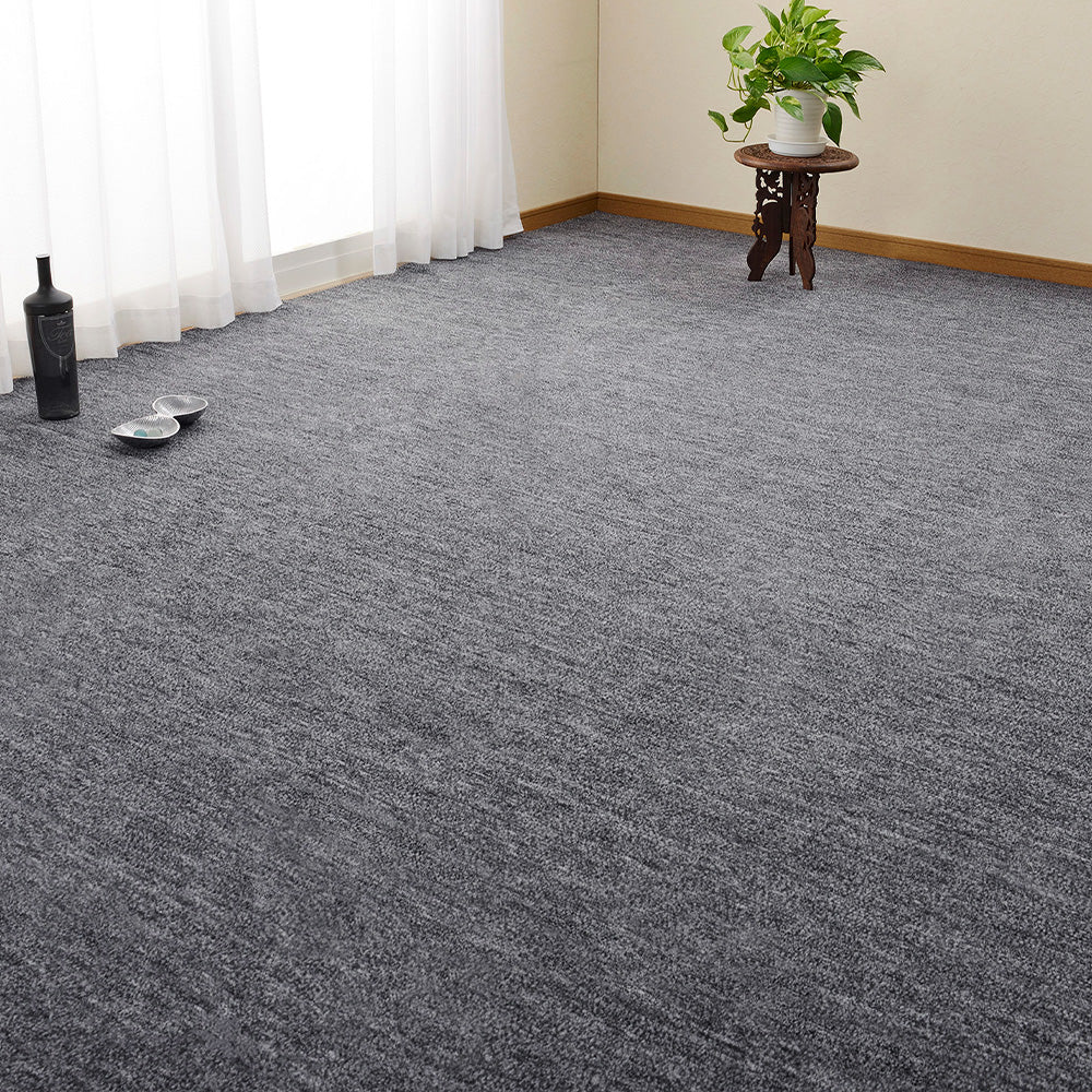 ペットにやさしい平織カーペット ラウム 255×255cm ブラック 【直送品】 返品・キャンセル・他商品と同時購入は不可