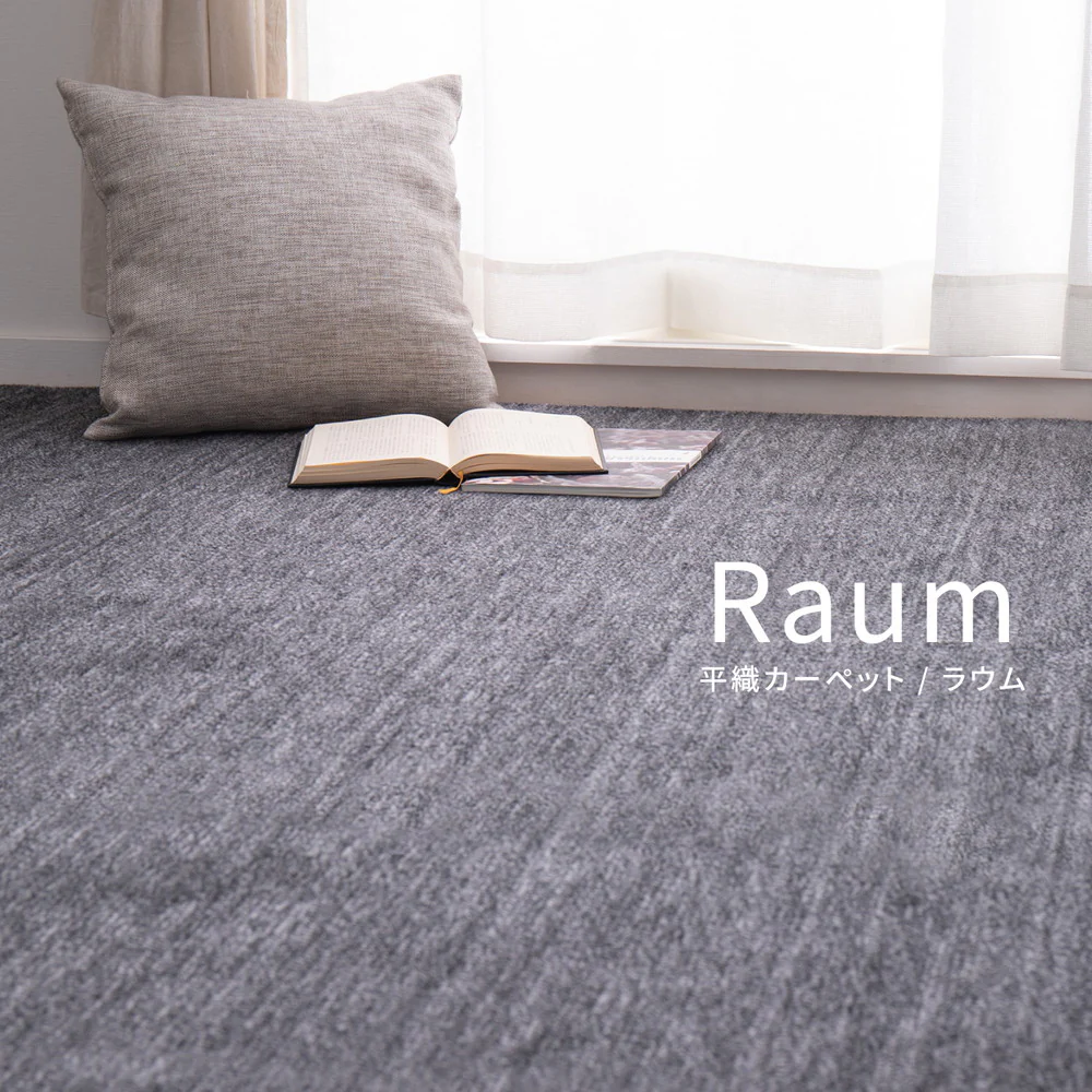 ペットにやさしい平織カーペット ラウム 255×255cm ブラック 【直送品】 返品・キャンセル・他商品と同時購入は不可 - Image 4