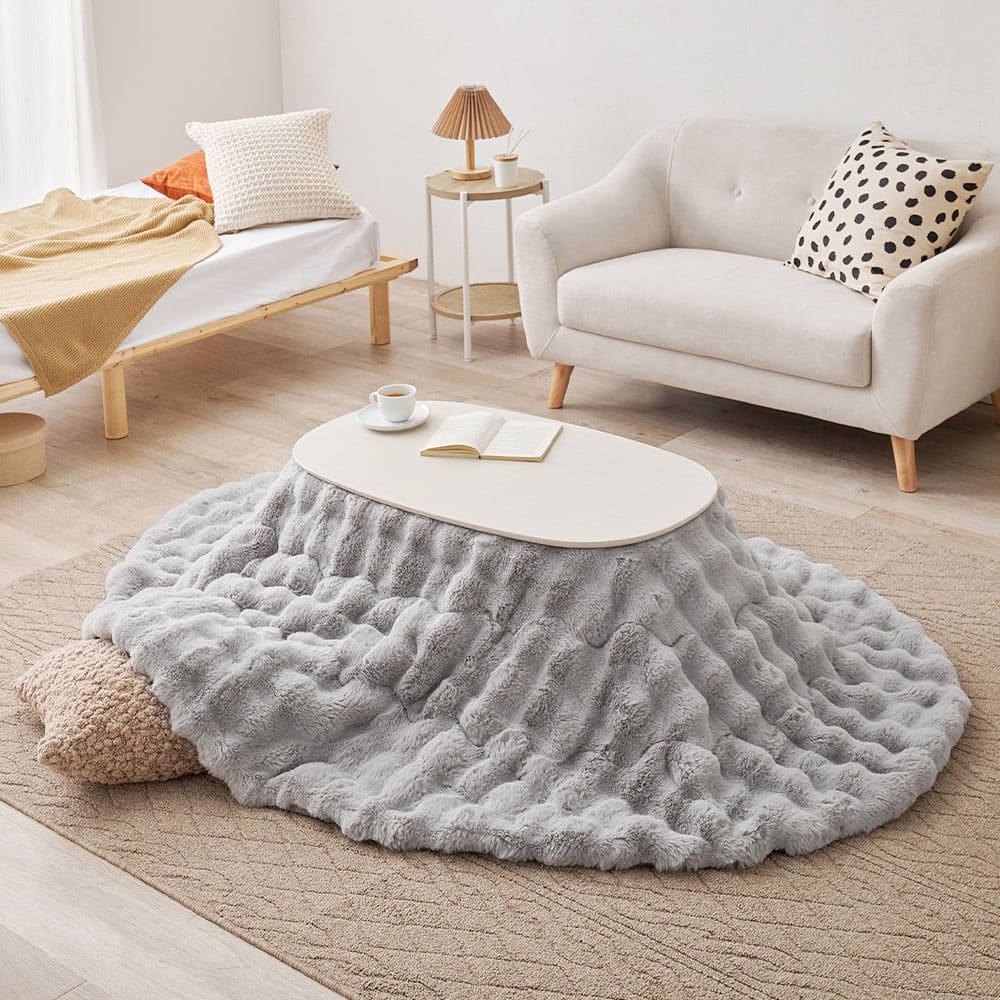 こたつ布団 ルナ 約210×170cm グレー 【直送品】 返品・キャンセル・他商品と同時購入は不可