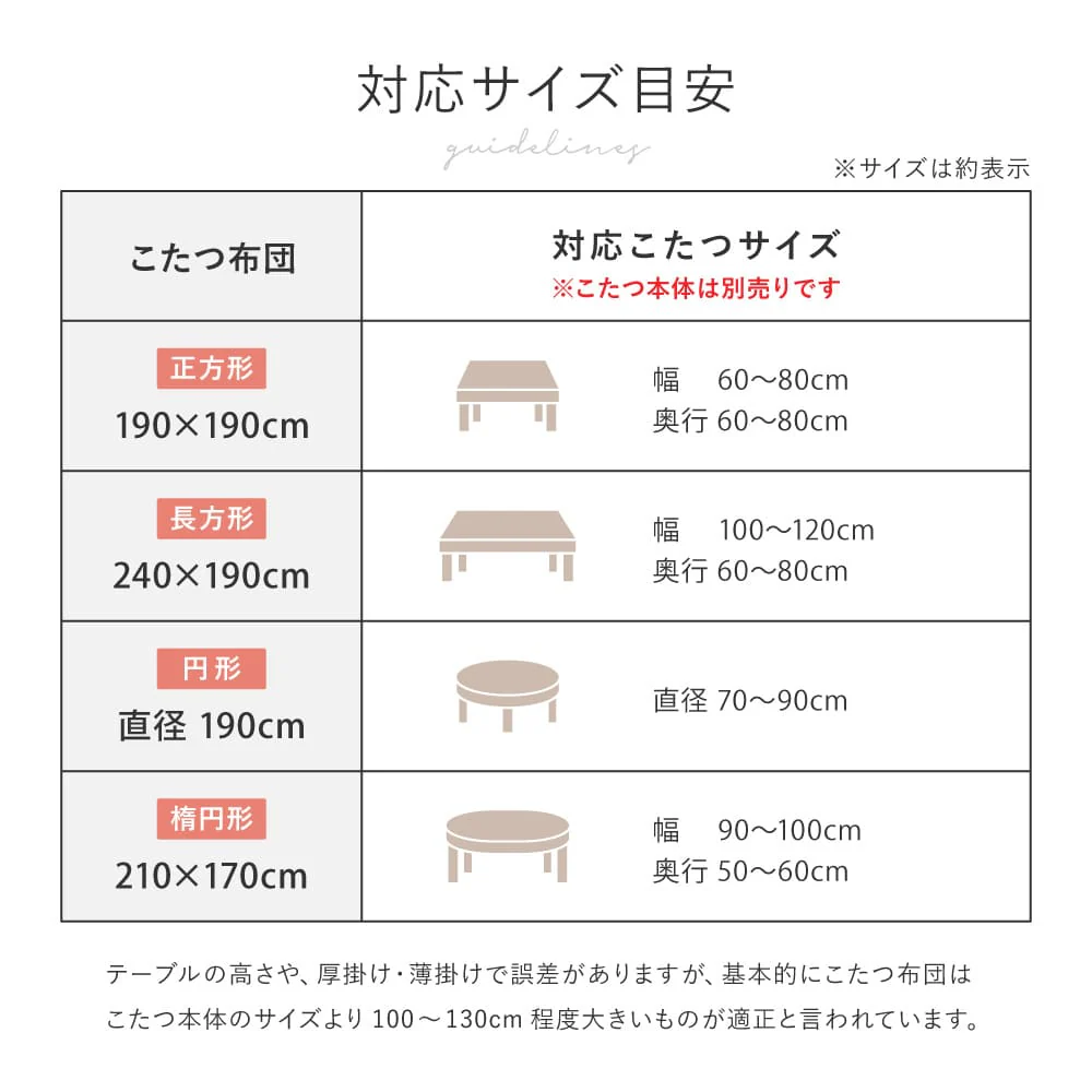こたつ布団 ルナ 約210×170cm グレー 【直送品】 返品・キャンセル・他商品と同時購入は不可 - Image 11