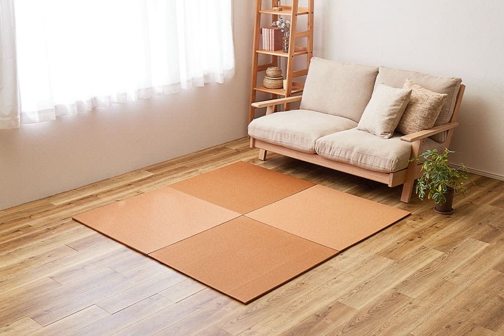 DIY畳 樹 同色2枚セット BR 82×82×1.3cm 【直送品】 返品・キャンセル・他商品と同時購入は不可