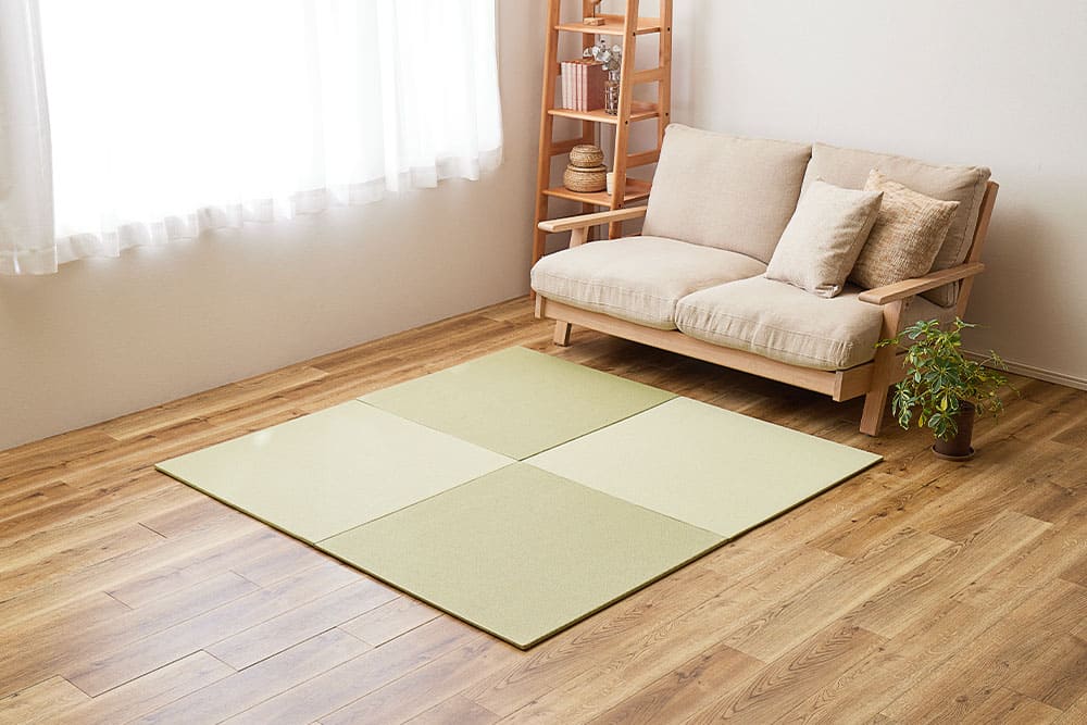 DIY畳 樹 同色2枚セット GR 82×82×1.3cm 【直送品】 返品・キャンセル・他商品と同時購入は不可