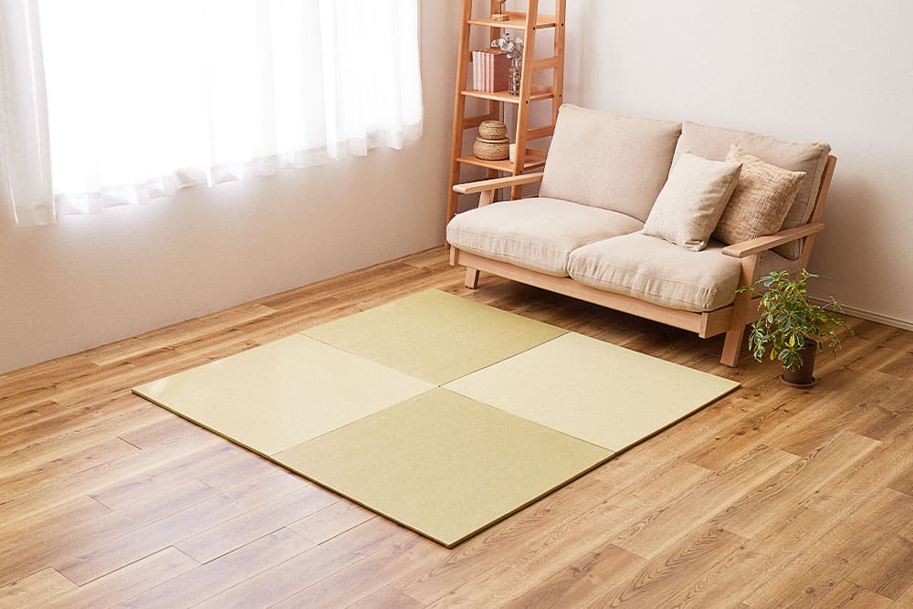 DIY畳 樹 同色3枚セット GRS 82×82×1.3cm 【直送品】 返品・キャンセル・他商品と同時購入は不可