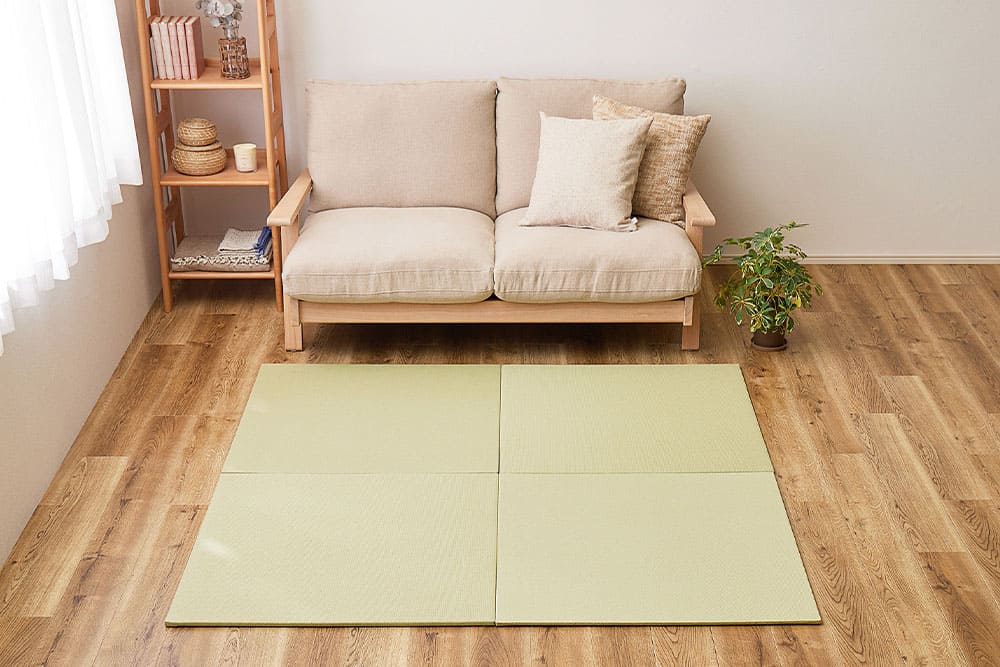 DIY畳 樹 同色9枚セット GR 82×82×1.3cm 【直送品】 返品・キャンセル・他商品と同時購入は不可