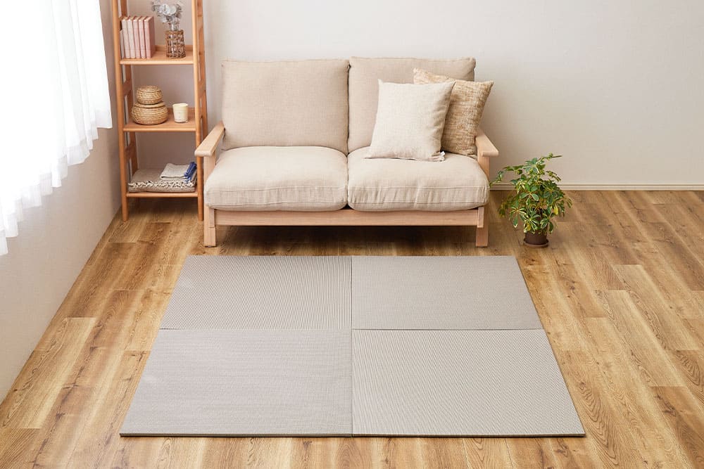 DIY畳 樹 同色12枚セット GYS 82×82×1.3cm 【直送品】 返品・キャンセル・他商品と同時購入は不可