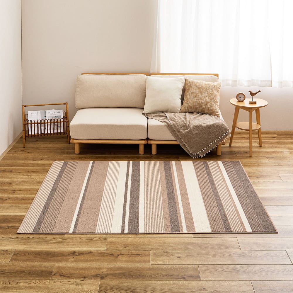 速乾ラグ フィン ブラウン 130×185cm 【直送品】 返品・キャンセル・他商品と同時購入は不可