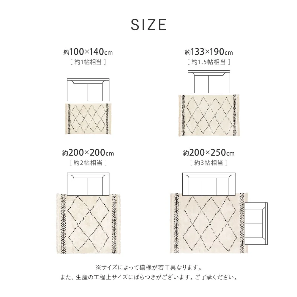 ベルギー製 ウィルトンラグ BOHO ベニワレン200x200 【直送品】 返品・キャンセル・他商品と同時購入は不可 - Image 8