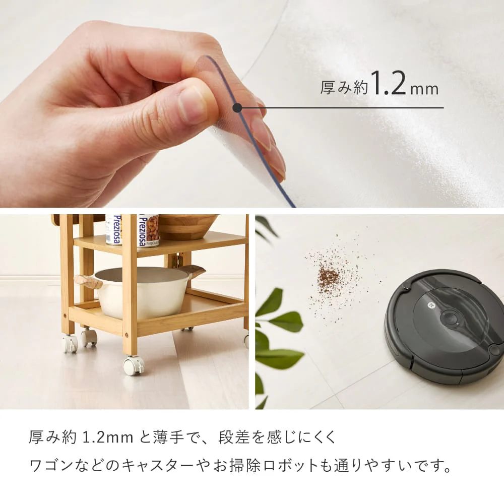 クリアダイニングラグ 180×180cm 【直送品】 返品・キャンセル・他商品と同時購入は不可 - Image 9