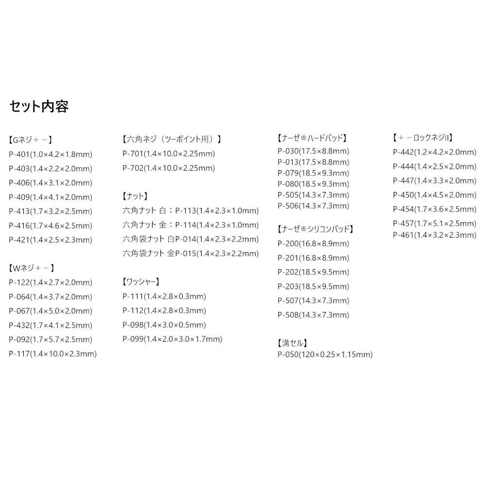 ネジ・ケアセット 1P999 【直送品】 返品・キャンセル・他商品と同時購入は不可 - Image 2