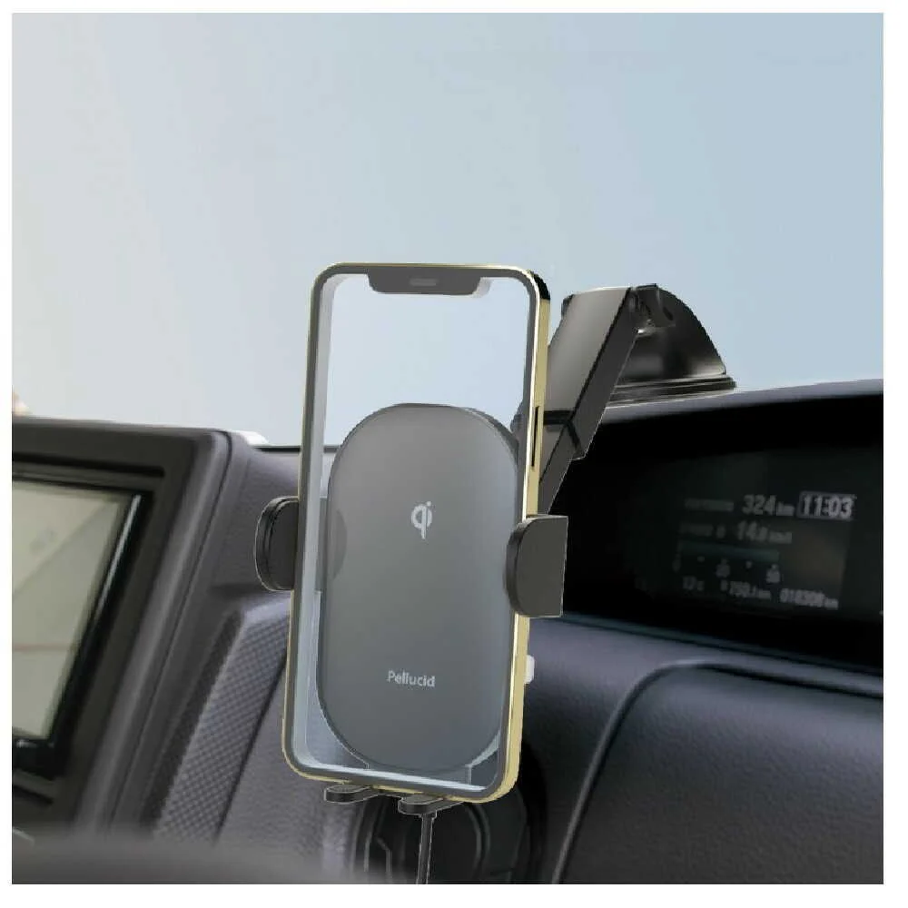 ペルシード ワイヤレス充電 自動開閉スマホホルダー ロングアーム吸盤 PPH2308 - Image 3