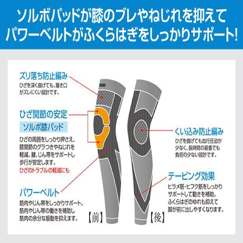 ウォーク ニーレッグサポーター S・63536 【直送品】 返品・キャンセル・他商品と同時購入は不可 - Image 3