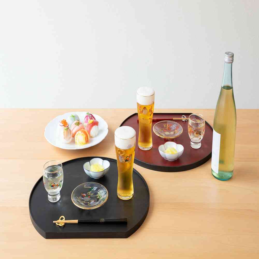 アデリア プレミアムニッポンテイスト 吉祥花鳥 丸皿 鴛鴦と菖蒲 1個 - Image 4