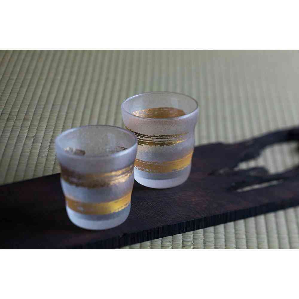 アデリア プレミアムニッポンテイスト 金一文字 ロックグラスペアセット 335ml×2個 - Image 2