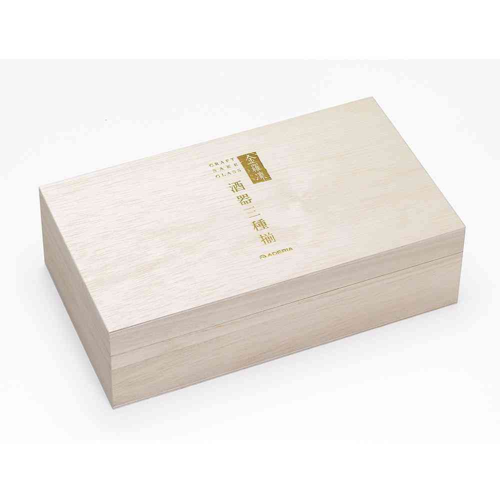 アデリア クラフトサケグラス 金羅凛 酒器三種揃え 150ml×1個、230ml×1個、120ml×1個 - Image 3