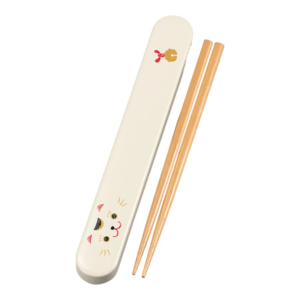 たつみや スライド箸箱セット まねきねこ 18.0