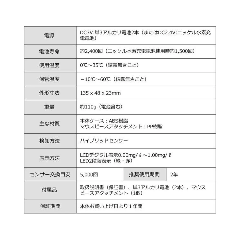 アルコール検知器 ソシアック アルファ SC-402 【直送品】 返品・キャンセル・他商品と同時購入は不可 - Image 8