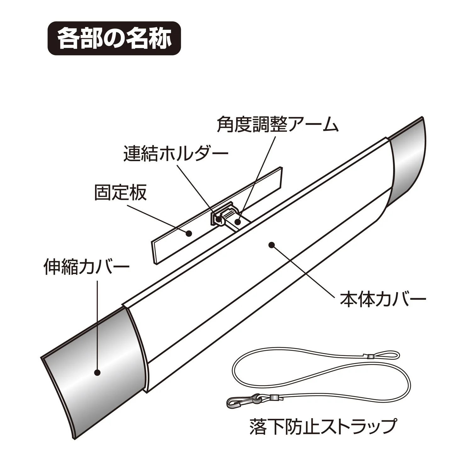 伊勢藤 エアコン風よけカバー I4783（BK） ブラック - Image 8