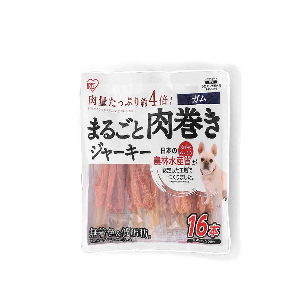 アイリスオーヤマ まるごと肉巻きジャーキーガム 16本