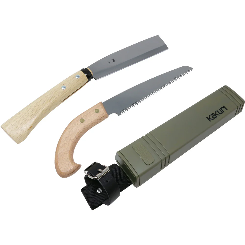 85201 KAKURI ナタとノコ サヤ付き 【直送品】 返品・キャンセル・他商品と同時購入は不可