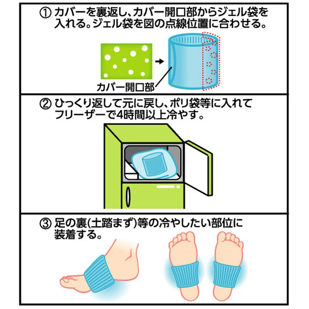 ケンユー 足らくさんA AR2A48 1足セット(カバー× 2、 ジェル袋×2) - Image 2