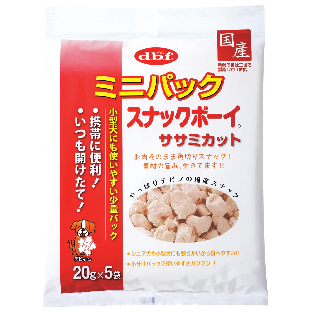 デビフペット ミニパックスナックボーイ ササミカット 100g(20g×5袋)