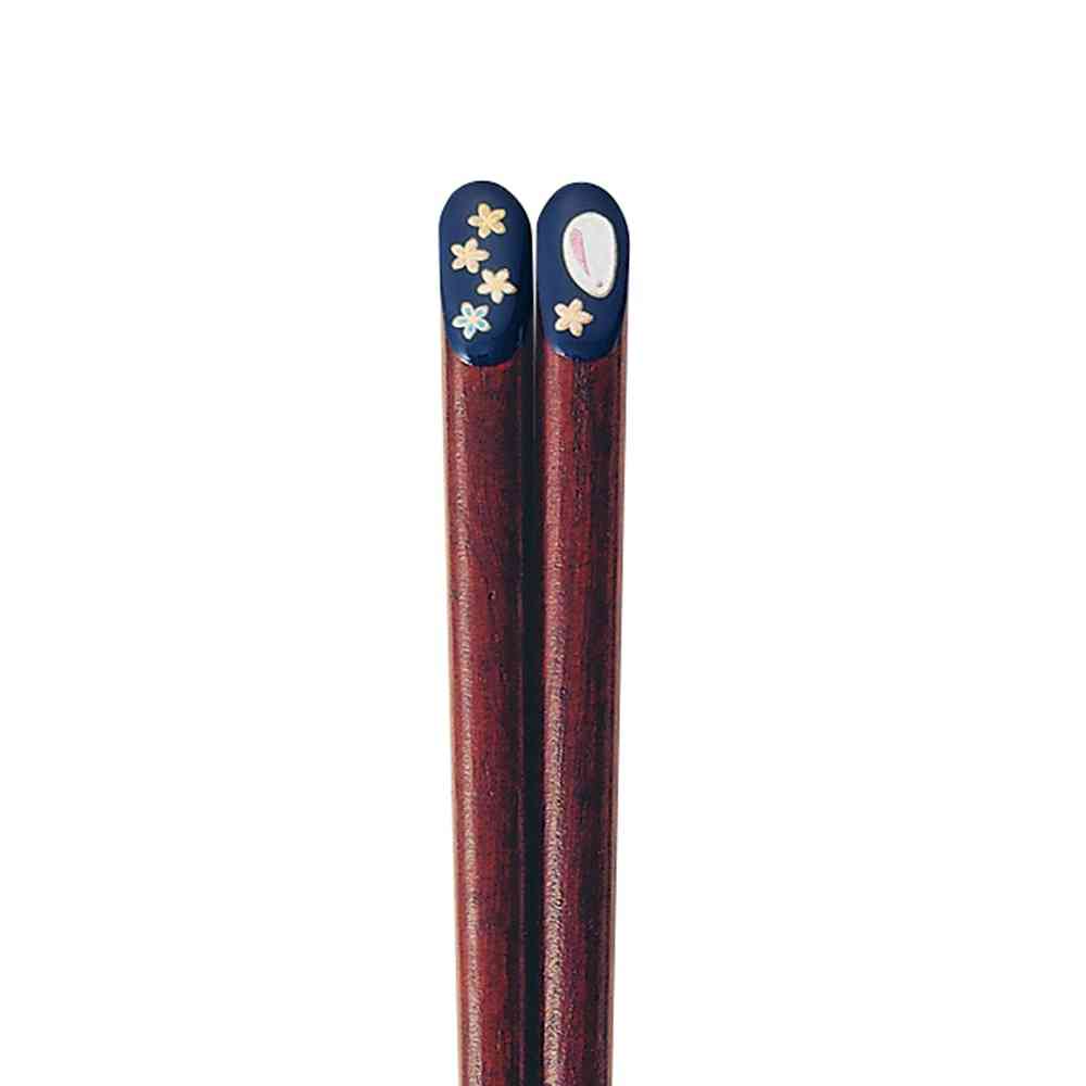 イシダ 箸 金座 うさぎ 青 23cm 1膳 - Image 2