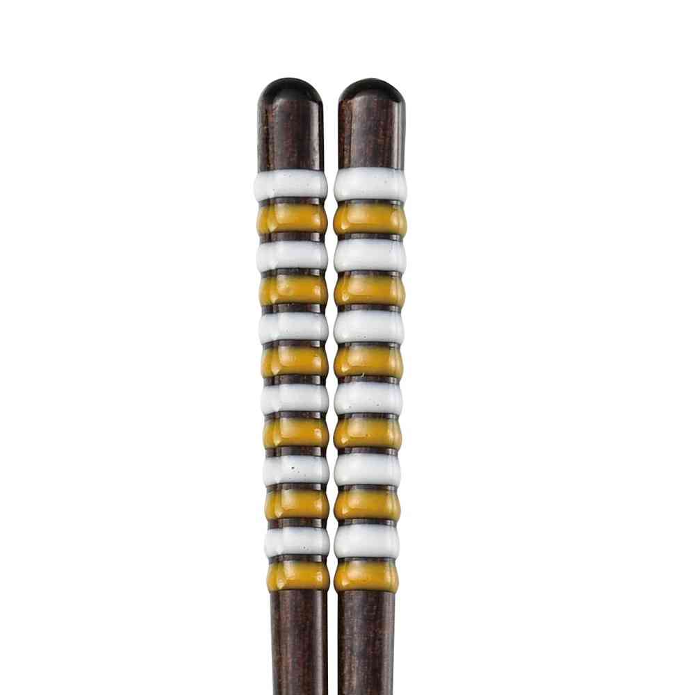 イシダ 食洗箸 キャンディロール イエロー 23cm 1膳 - Image 2