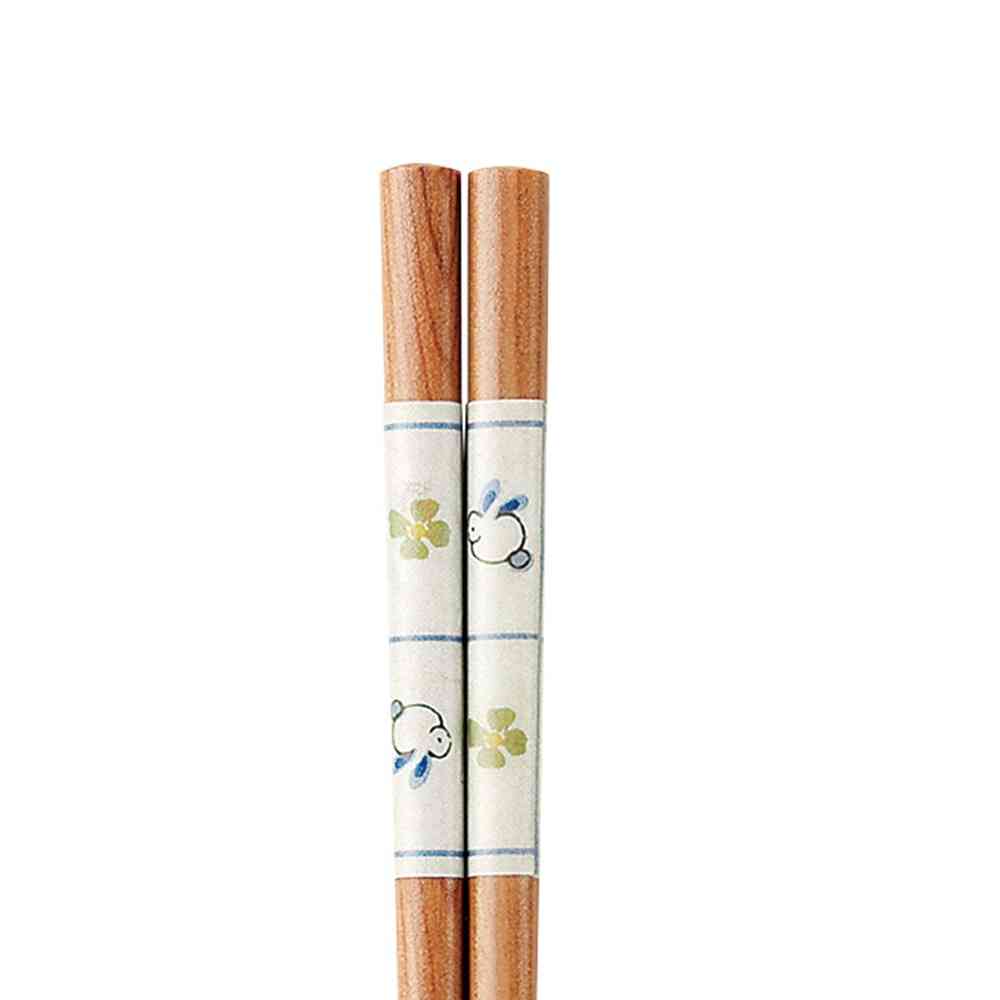 イシダ 箸 うさぎ小紋 23cm 1膳 - Image 2