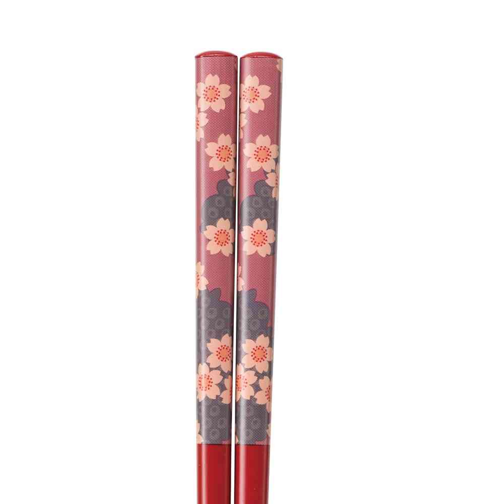イシダ 箸 川面桜 21cm 1膳 - Image 2