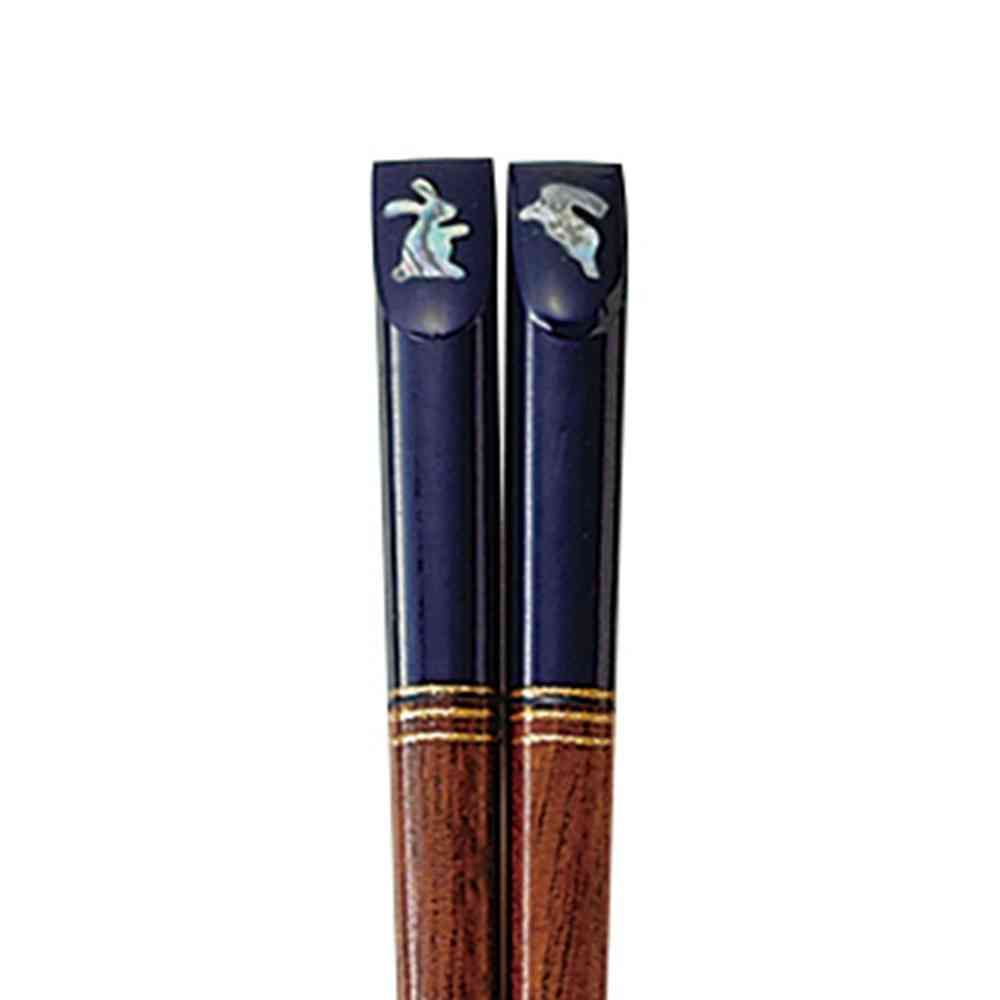 イシダ キッズ箸 彩うさぎ ブルー 16.5cm 1膳 - Image 2