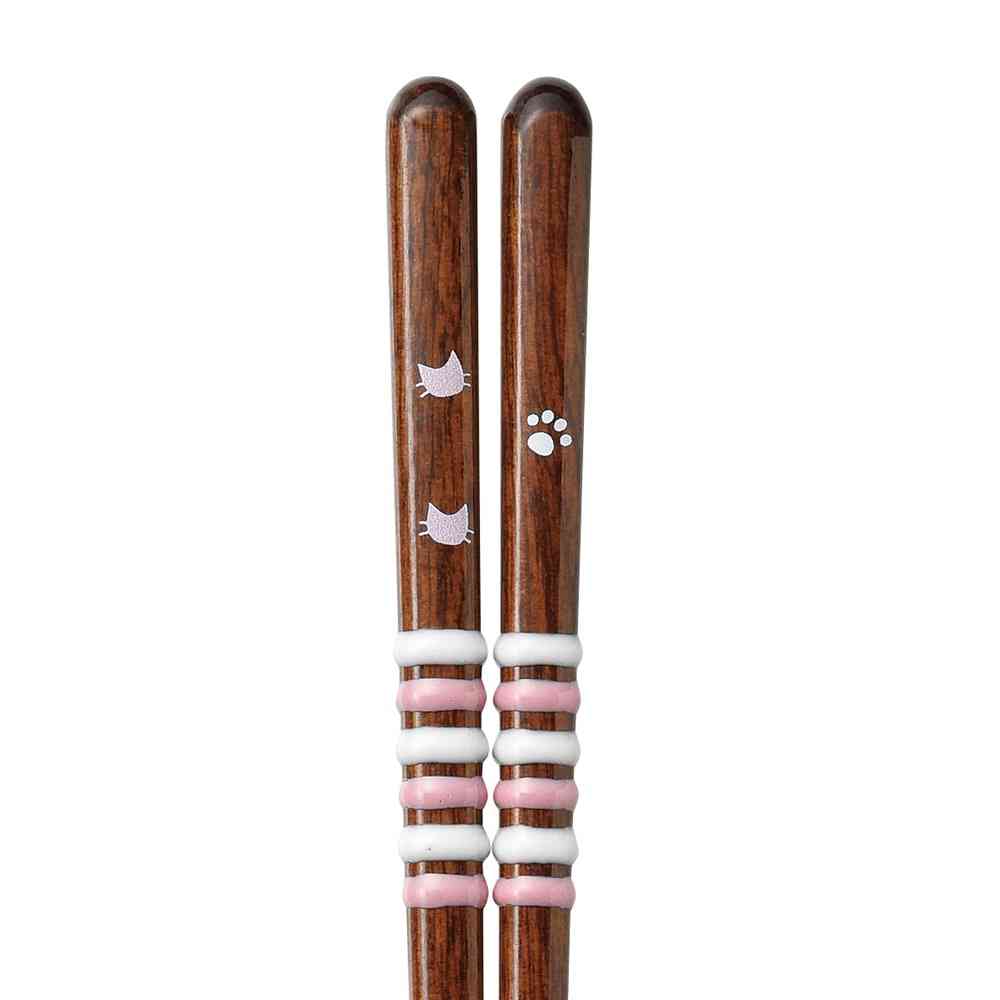 イシダ 食洗箸 ぐるぐるキャット 21cm 1膳 - Image 2