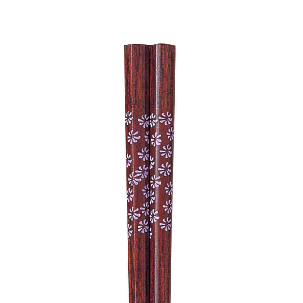 イシダ 八角箸 小花 20.5cm 1膳 - Image 2
