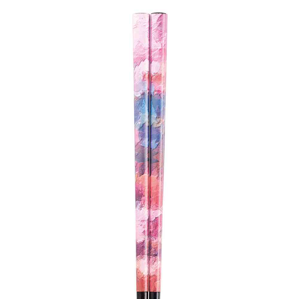イシダ 箸 カラーミックス バイオレット 23cm 1膳 - Image 2