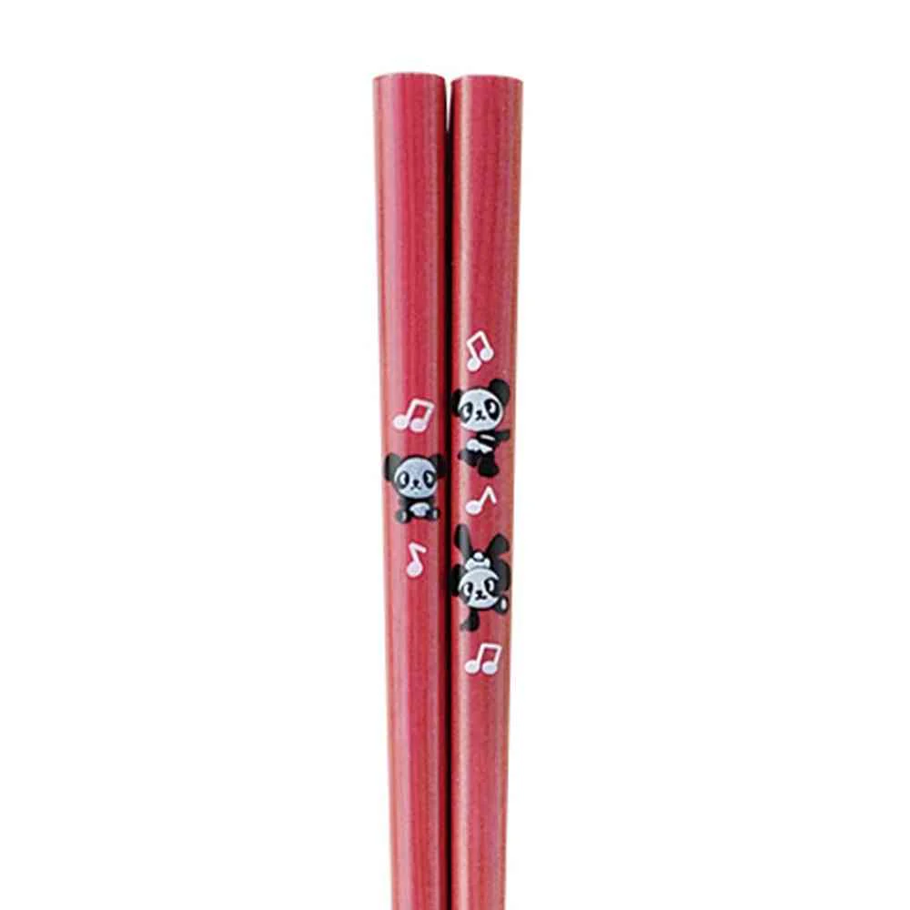 イシダ キッズ箸 ステップパンダ レッド 18cm 1膳 - Image 2