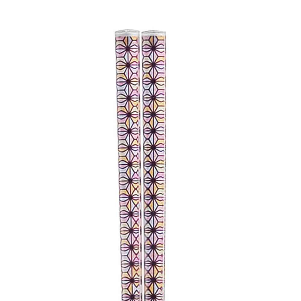 イシダ メタクリル箸 麻の葉 バイオレット 22.5cm 1膳 - Image 2