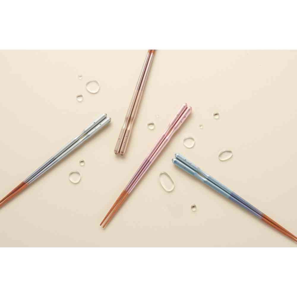 イシダ 箸 エレガンス グレー 23cm PETケース入り 1膳 - Image 2