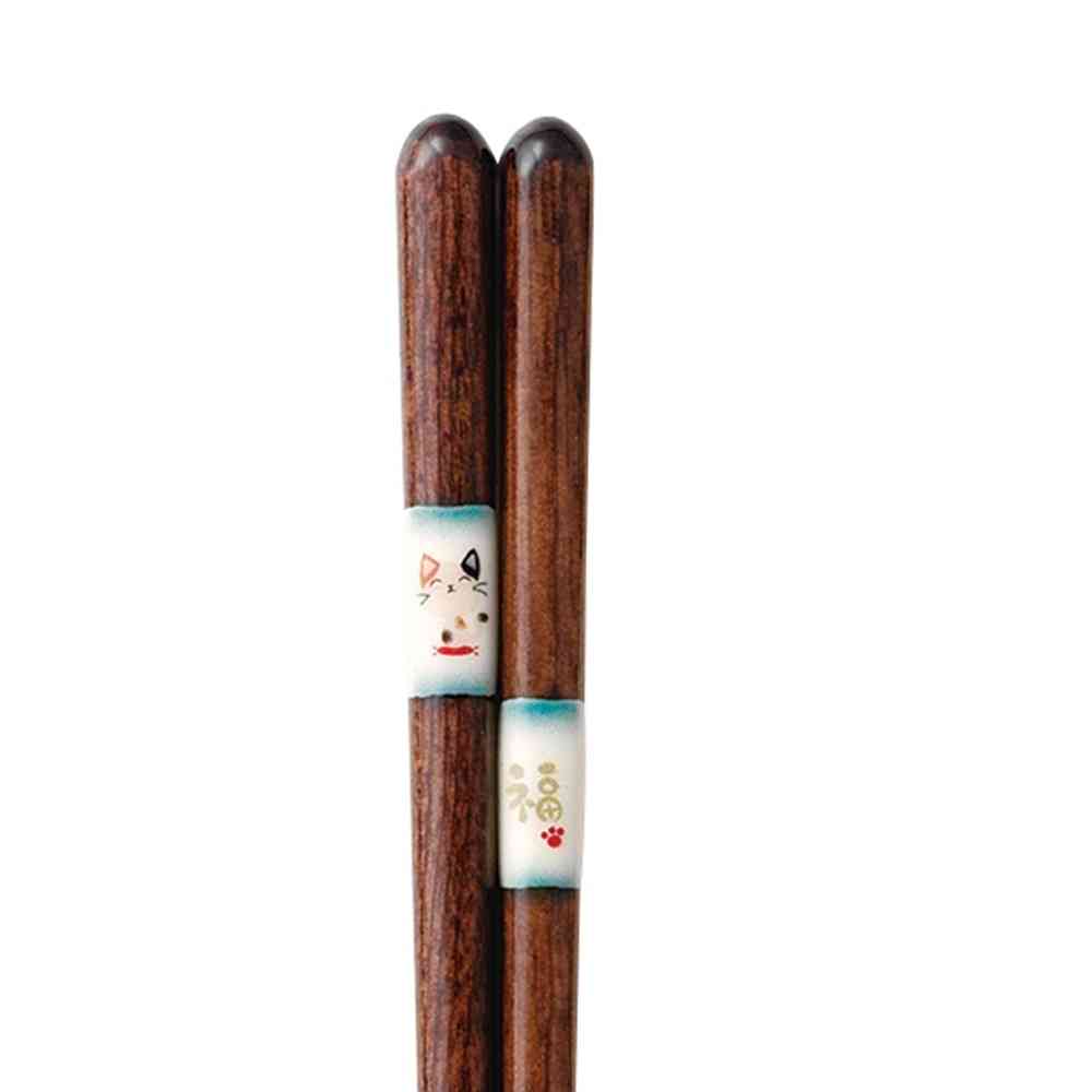 イシダ 食洗箸 ハッピーキャット 23cm 1膳 - Image 2